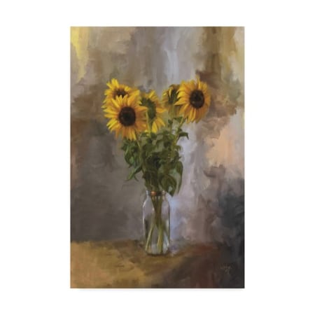 Lois Bryan 'Five Sunflowers' Canvas Art,16x24